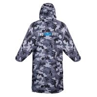 Two Bare Feet Kids Weatherproof Changing Robe & Changing Mat - Grey Camo / Teal Extra Image 1 Preview